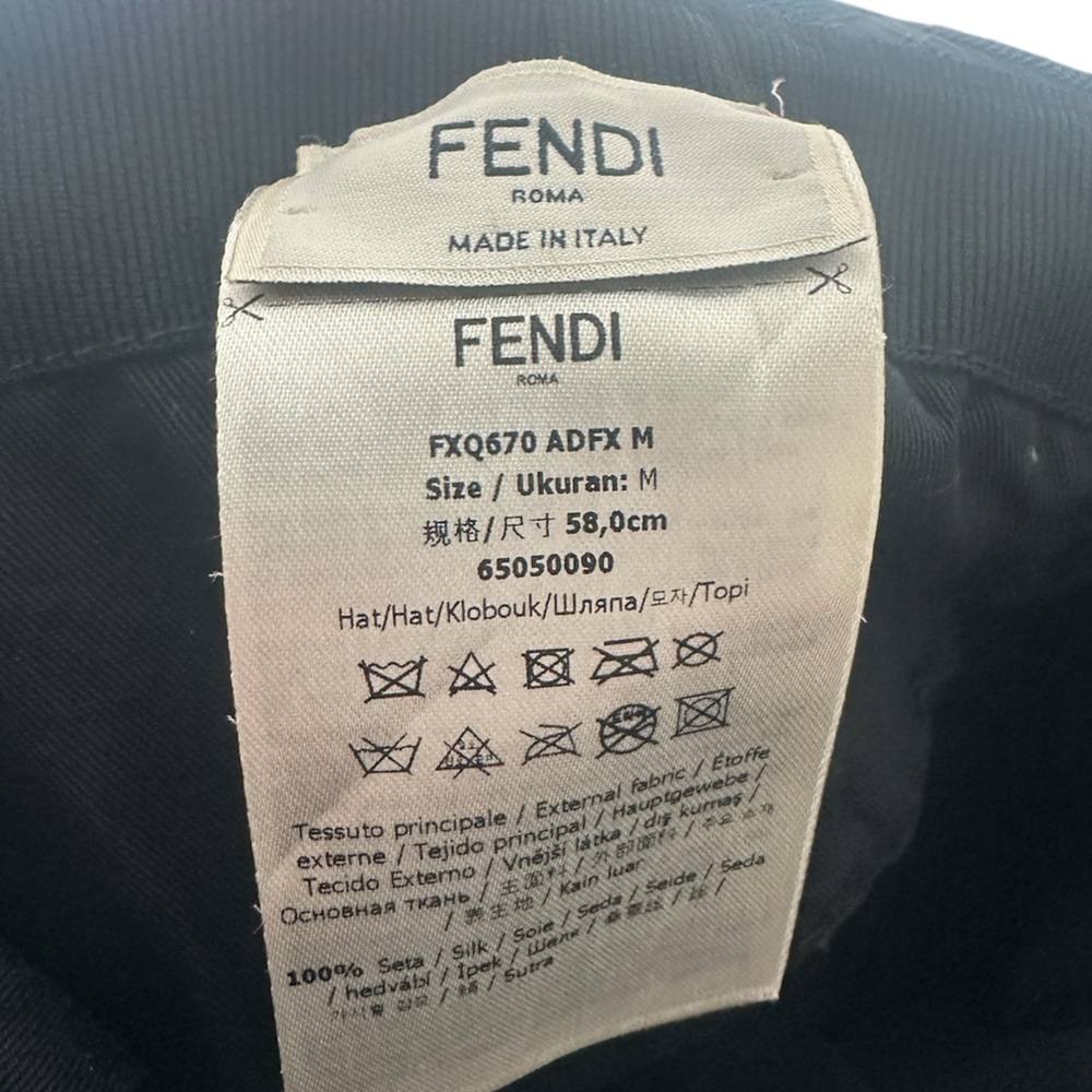Authentic Fendi Zucca Navy Blue Bucket Hat - Picture 4 of 4